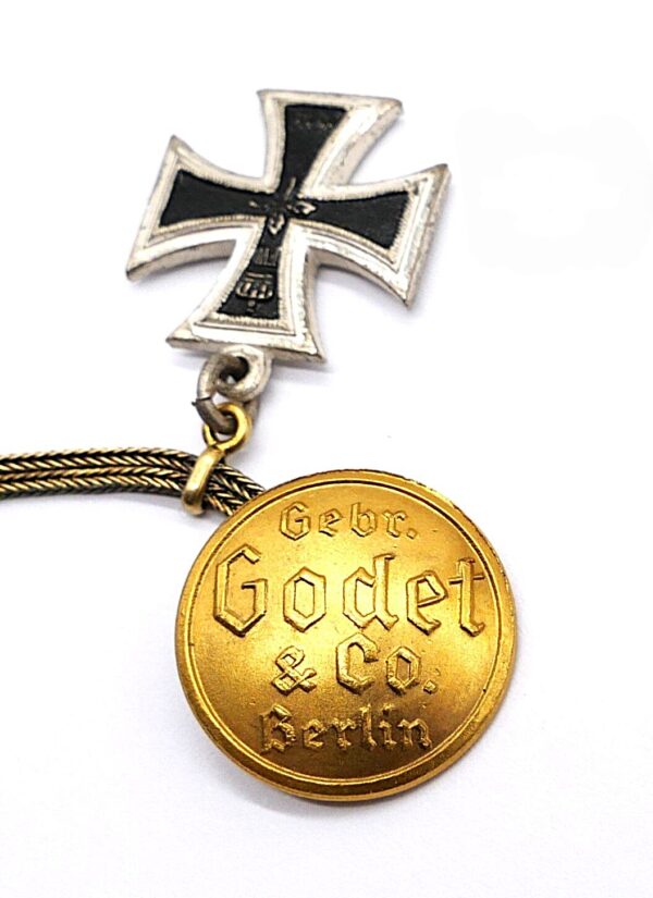 Frackkette - Miniatur zum Treudienst Ehrenzeichen - Olympia-Erinnerungsmedaille Berlin 1936 - FEK - Eisernes Kreuz - Gebr. Godet & Co. – Bild 3