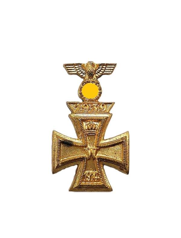 15 mm Miniatur Rohling – Eisernes Kreuz 1. Klasse 1914 – Mit aufgesetzter Wiederholungsspange – EK