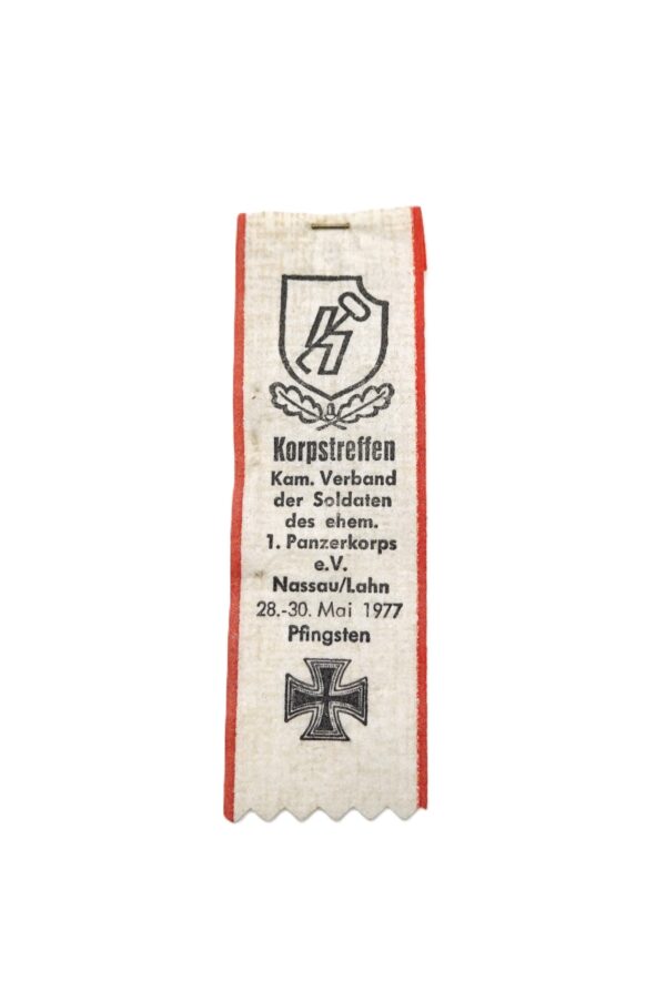 Fähnchen Korpstreffen Nassau/Lahn 1977 - Divisionsabzeichen – 1. SS Panzerdivision LAH