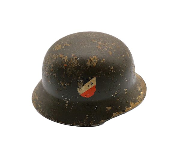 Ferntrauungshelm - Miniatur Stahlhelm - Helm - Mit beiden Emblemen - Ferntrauung - Heer - Wehrmacht