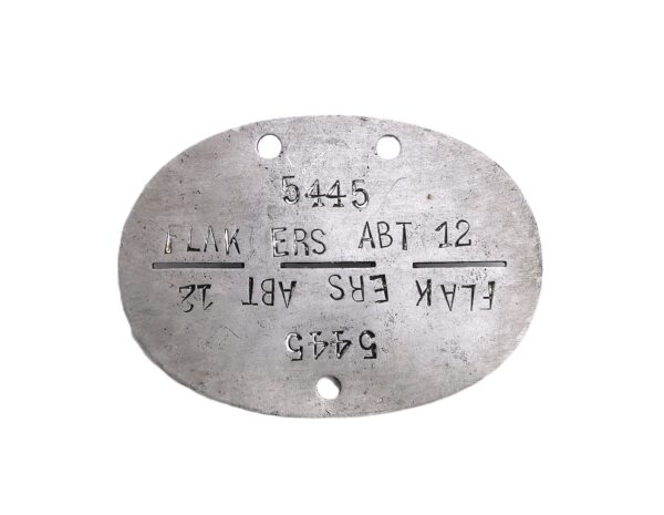 Erkennungsmarke – FLAK ERS ABT 12 – EKM – Dogs Tag – Bodenfund – Bild 2