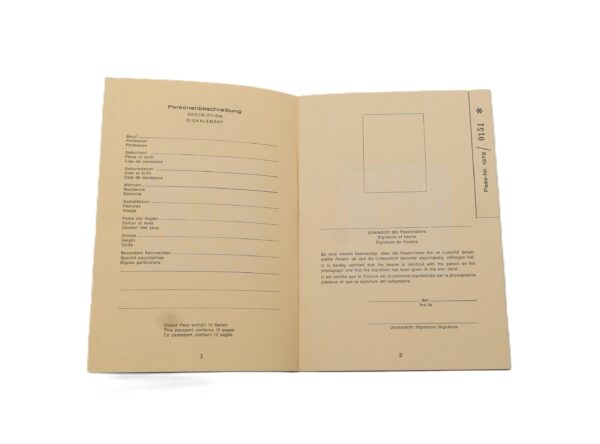 Diplomaten Pass – CD – Republik freie Stadt Danzig (1920 bis 1939) – Blanco – Bild 3
