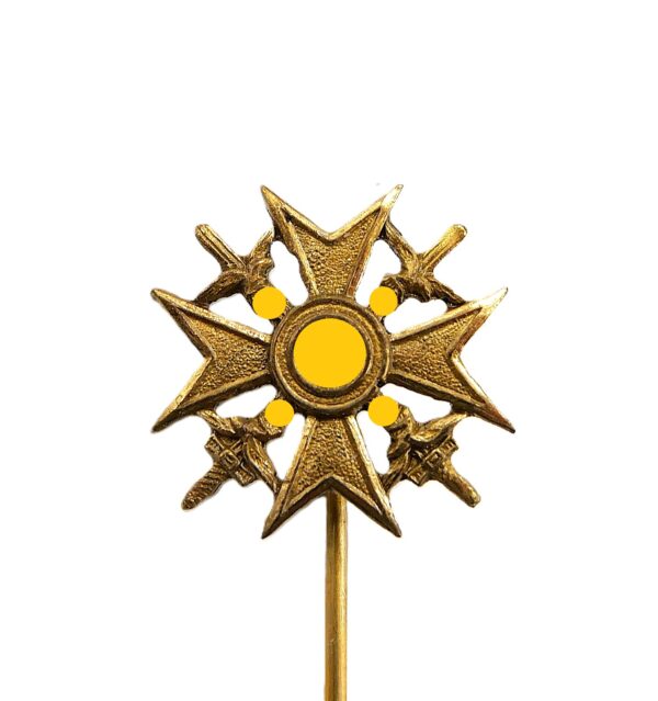 16 mm Miniatur zum Spanienkreuz mit Schwertern – Gold – Legion Condor