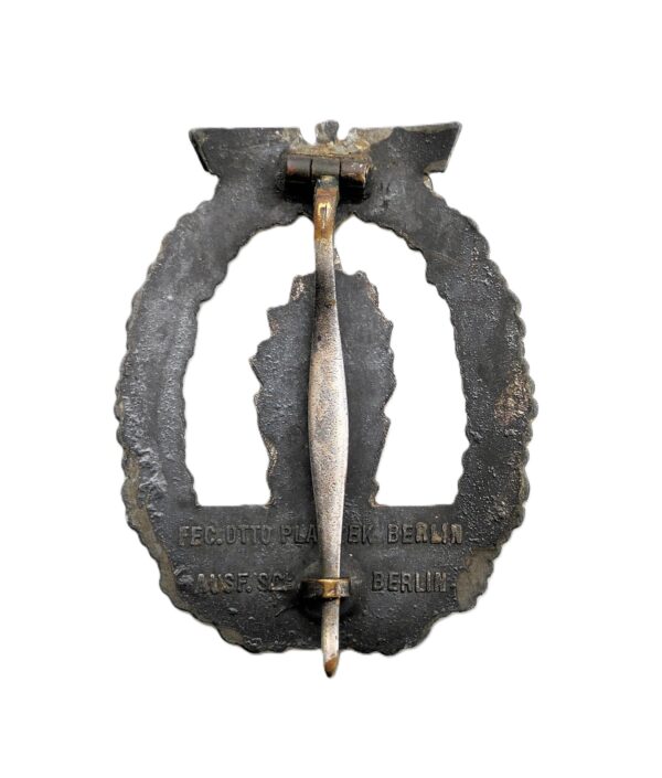 Minensucher (Kriegsabzeichen für Minensuch-, U-Boots-, Jagd- und Sicherungsverbände) – Fec. Otto Placzek Berlin Ausf. Schwerin Berlin – Bild 2