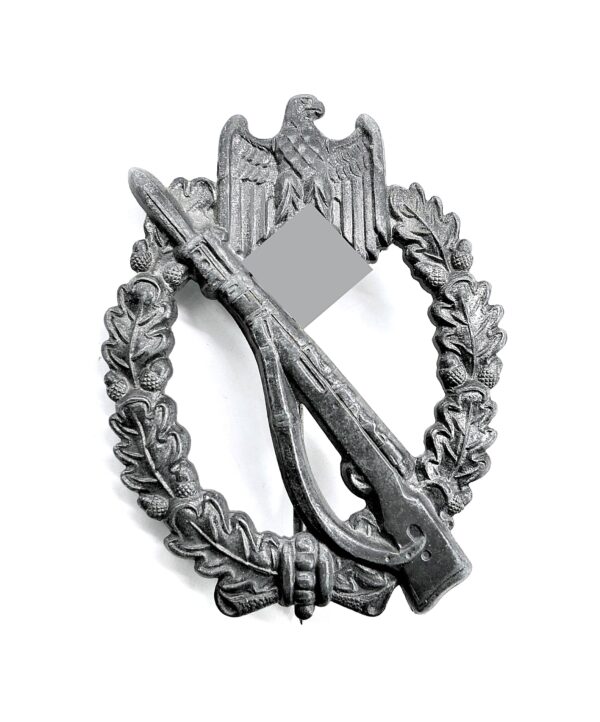 Infanterie Sturmabzeichen Silber Hersteller BSW (Brüder Schneider Wien) – Mit der Verleihungsschachtel im Wölkchendesign – ISA – Bild 2