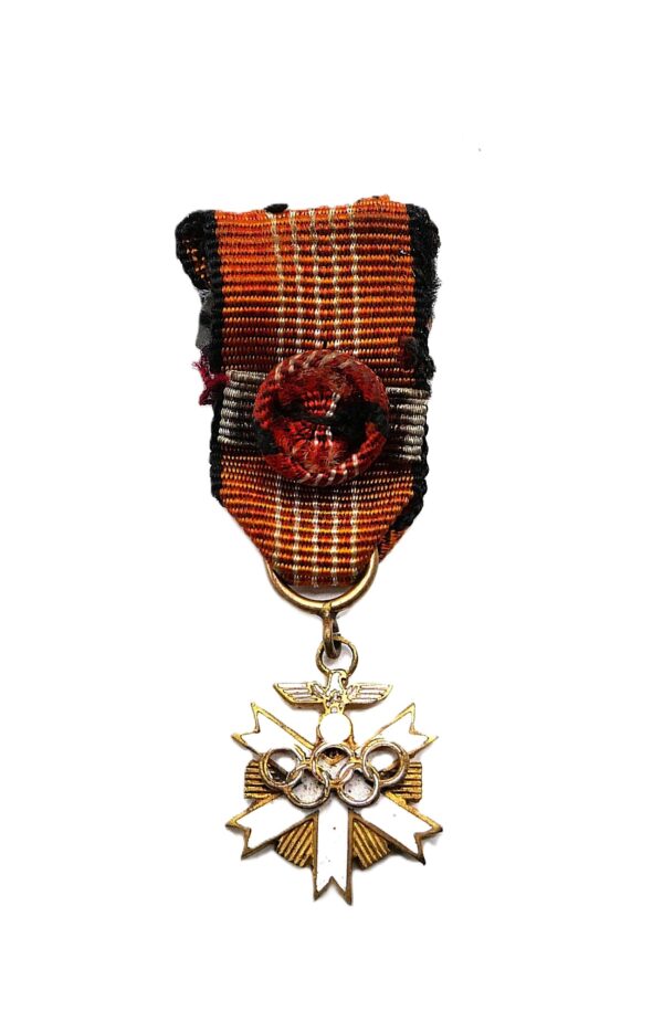 Miniatur – Deutsches Olympia Ehrenzeichen 2. Klasse – Am Band – Berlin 1936 – Bild 2