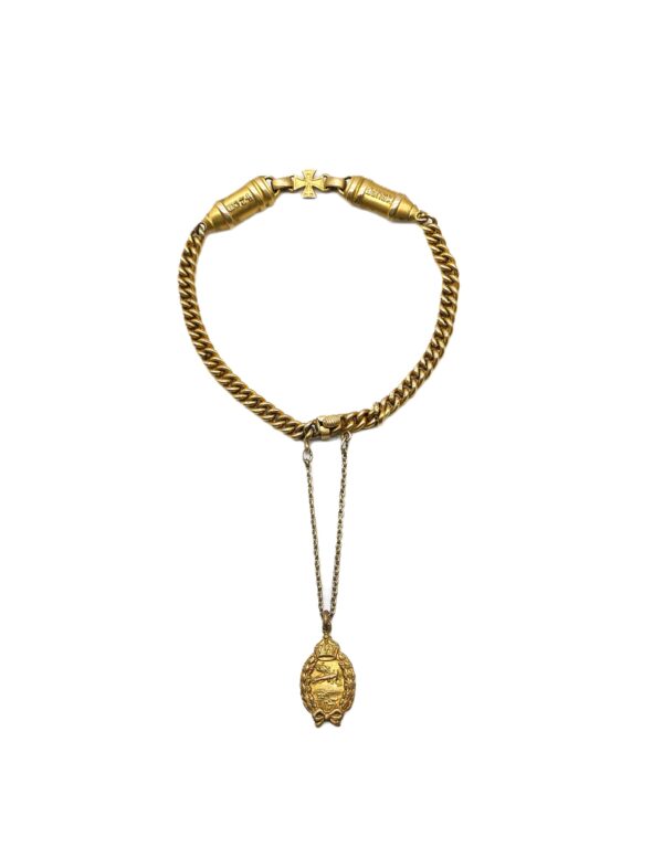 Preussen – Patriotisches Armband - Mit Eisernen Kreuz und Abzeichen für Militär-Flugzeugführer – Kaiserreich – 1. Weltkrieg