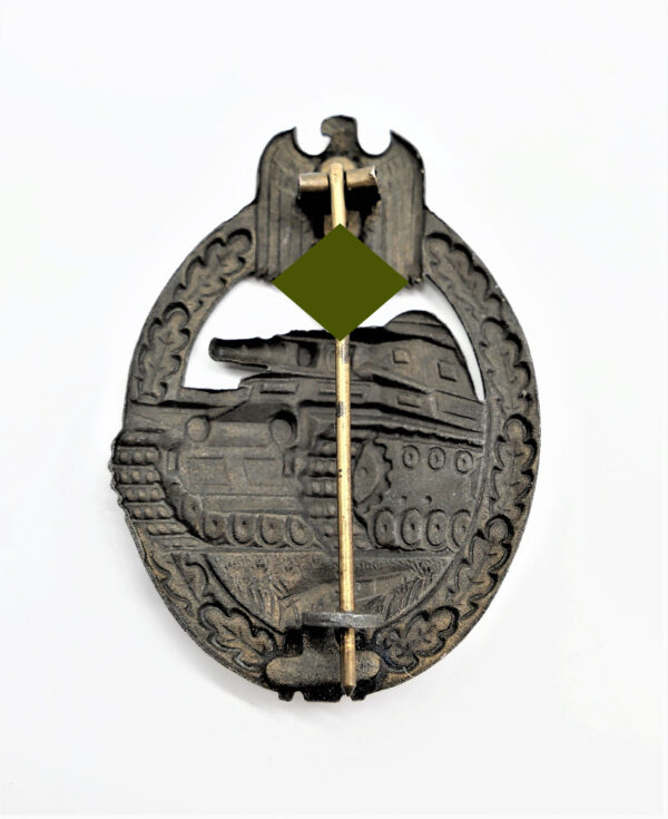 Panzerkampfabzeichen Bronze – Hohlprägung – Hersteller GWL (Gebrüder Wegerhoff, Lüdenscheid) – PKA – Bild 2