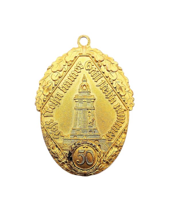Fahnenmedaille des Kyffhäuserbund – Gold für 50 Jahre – Medaille für Fahne – Hersteller Hoffstätter, Bonn – Kyffhäuser – Bild 2