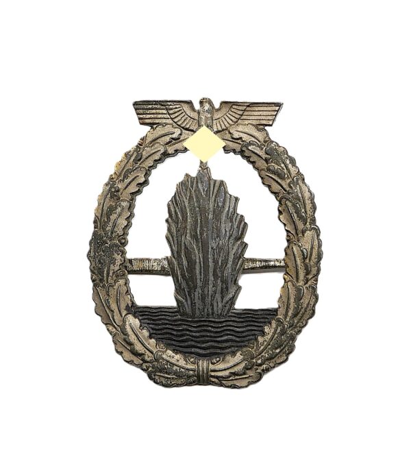 Minensucher (Kriegsabzeichen für Minensuch-, U-Boots-, Jagd- und Sicherungsverbände) – Wilhelm Deumer, Lüdenscheid – Quernadel Typ – Variante 2