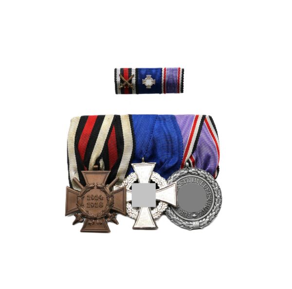 3er Ordensspange – FEK – Treudienst – Ehrenzeichen – Luftschutz-Ehrenzeichen 2. Klasse 1938 - Mit Feldspange