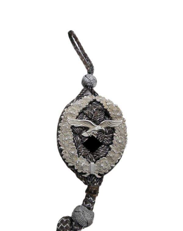 Schützenschnur der Luftwaffe – Mit Auflage - Erste Form – Bild 2