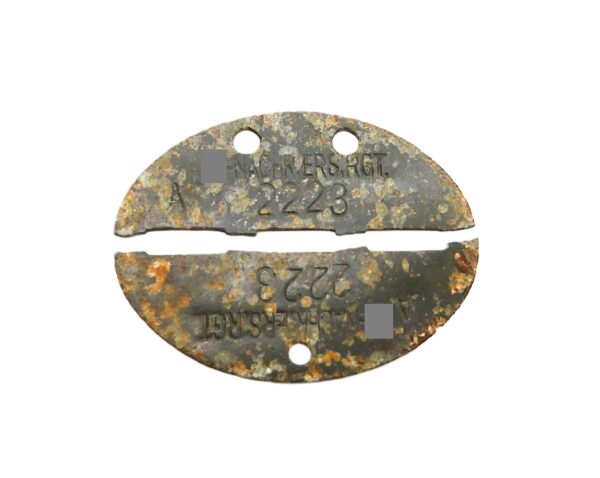 Erkennungsmarke SS – NACHR. ERS. RGT – 2223 – A – EKM – Dogs Tag – Bodenfund – Bild 2