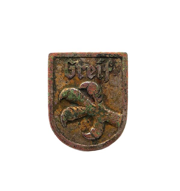 Abzeichen – Greif - 122. Panzer-Division - Divisionsabzeichen – Mützenabzeichen – Truppeninternes Abzeichen – An Schraubscheibe - Bodenfund
