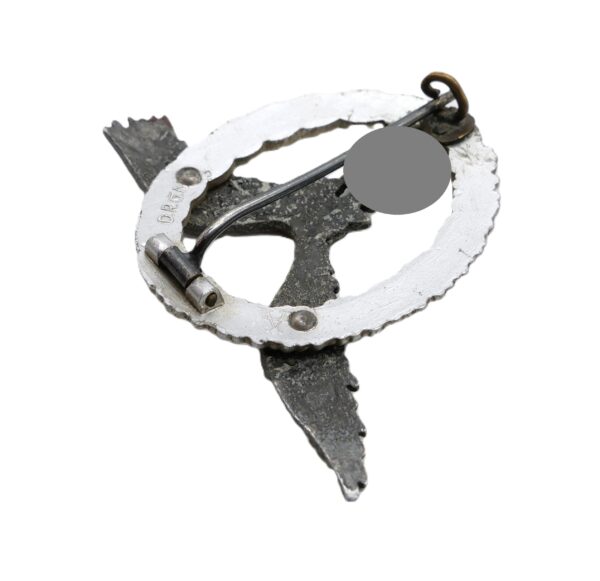 Flugzeugführerabzeichen Aluminium – Flache Ausführung - Hersteller A (F. W. Assmann & Söhne, Lüdenscheid) – DRGM – Luftwaffe – Bild 4