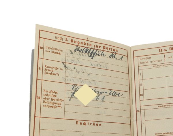 Wehrpass und Erkennungsmarke der Kriegsmarine – Schiffsführer auf der Elbe - Wehrmeldeamt Hamburg - Marine – Bild 4