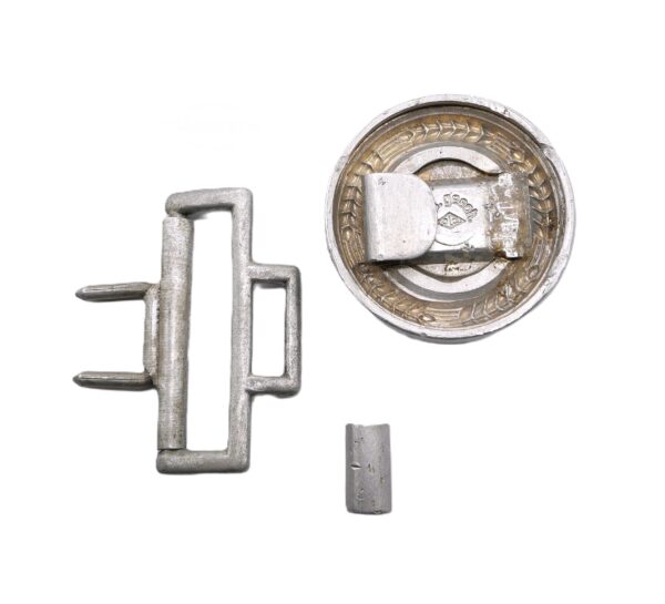 RAD (Reichsarbeitsdienst) – Feldbindenschloss für Führer – Aluminium – Hersteller OLC (Overhoff und Cie, Lüdenscheid) – Bild 3