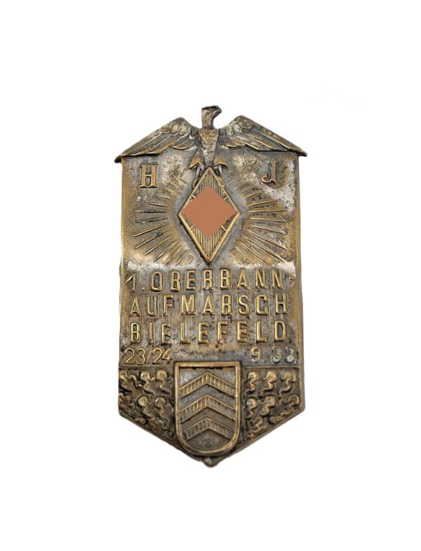 Abzeichen – HJ (Hitlerjugend) – 1. Oberbann-Aufmarsch Bielefeld 23./24.9.1933