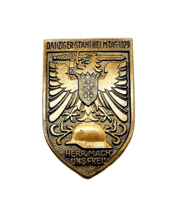 Abzeichen – Stahlhelmbund – Danziger Stahlhelmtag 1929 – Herr mach uns frei – Hersteller F. Hoffstätter, Bonn – SHB – Danzig