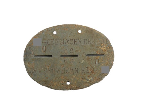 Erkennungsmarke Waffen SS – GEB. NACHR. ERS. ABT. (Gebirgsjäger - Nachrichten – Ersatz – Abteilung) – EKM – Dogs Tag – Bodenfund – Bild 2