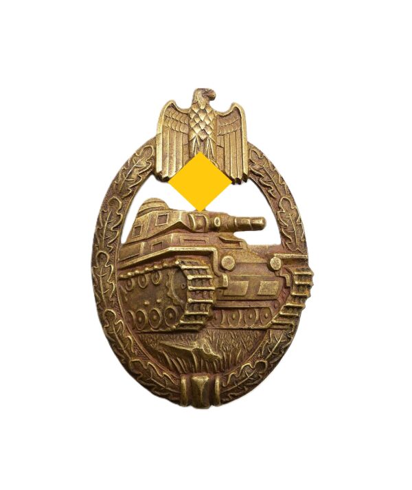 Panzerkampfabzeichen Bronze – Hohlprägung - Hersteller Karl Wurster KG, Markneukirchen – Buntmetall - PKA