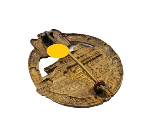 Panzerkampfabzeichen Bronze – Hohlprägung - Hersteller Karl Wurster KG, Markneukirchen – Buntmetall - PKA – Bild 3