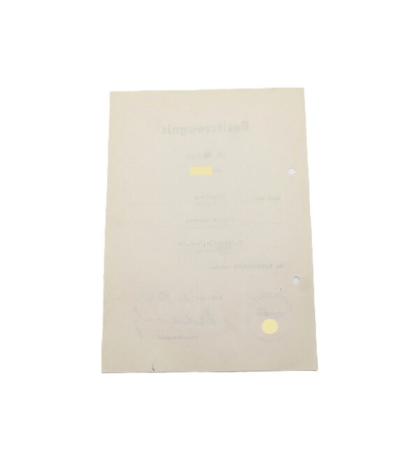 Besitzzeugnis Kubanschild – Für einen Gefreiten des 4./Div. Füs. Batl. 73 – Kuban – Ärmelschild – Schild – Bild 2