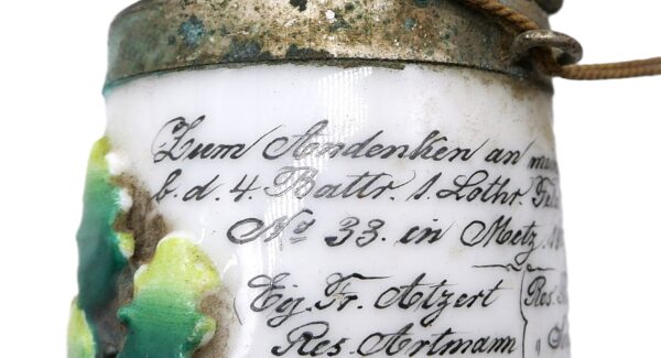 Reservistenpfeife Schulte - 4. Battr. 1. Lothr. Feld Art. Reg. - Hersteller Otto Henze, Hann-Münden - Artillerie - Pfeife – Bild 8
