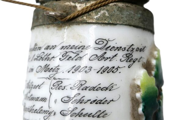 Reservistenpfeife Schulte - 4. Battr. 1. Lothr. Feld Art. Reg. - Hersteller Otto Henze, Hann-Münden - Artillerie - Pfeife – Bild 9