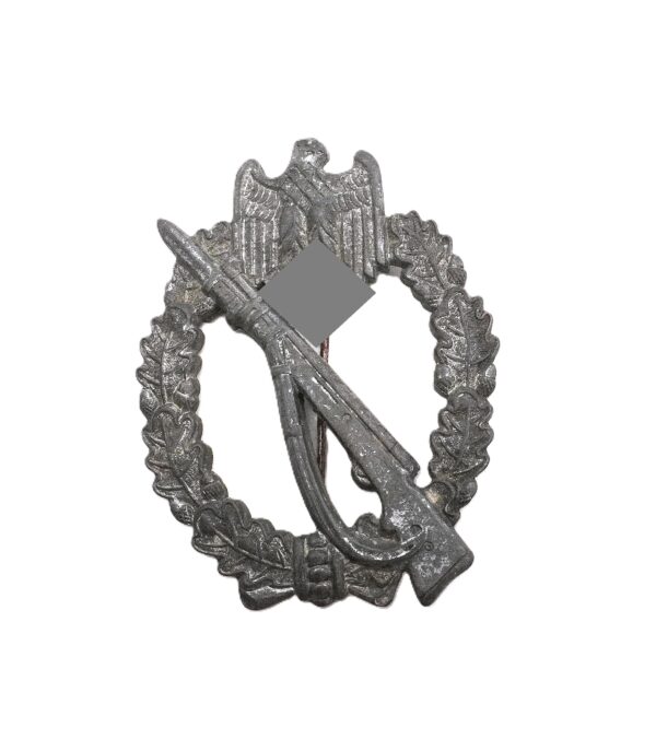 Infanterie Sturmabzeichen Silber – Hersteller M. K. 1 (Metall u. Kunststoff, Gablonz) – ISA