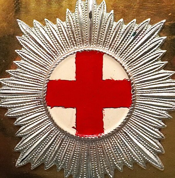 Ringkragen – Auflage mit aufgemalten Roten Kreuz - DRK – Bild 4