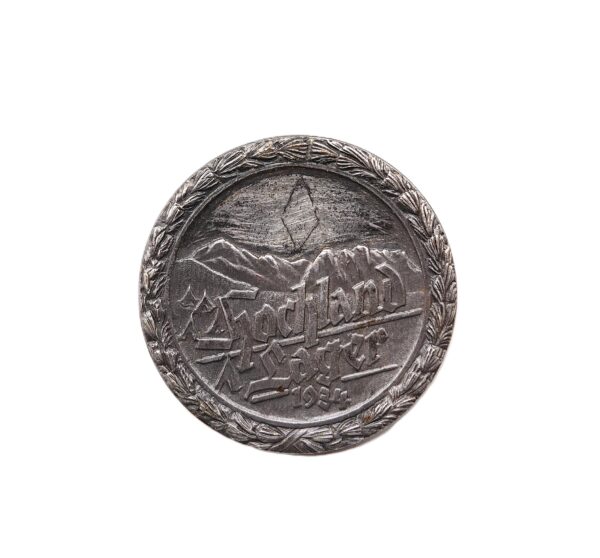 Abzeichen – HJ (Hitlerjugend) – Hochland Lager 1934 – Hersteller Deschler & Sohn, München