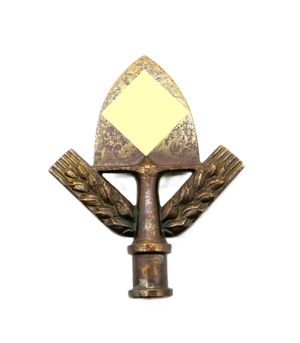 RAD (Reichsarbeitsdienst) Fahnenspitze – Standarte – 82 mm x 64 mm – Bodenfund – Bild 2