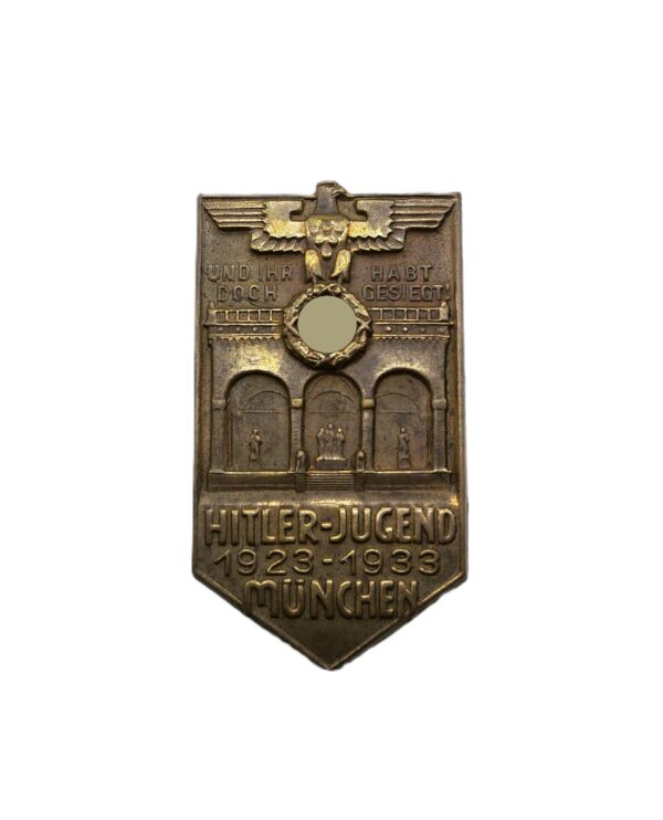 Abzeichen – HJ (Hitlerjugend) – Gedenkfeier – Und Ihr habt doch gesiegt -1923-1933 – Hersteller H. Wittmann, München