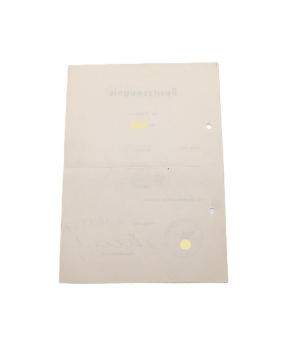 Besitzzeugnis Kubanschild – Für einen Obergefreiten der Nachschubkompanie 173 – Kuban – Ärmelschild – Schild – Bild 2