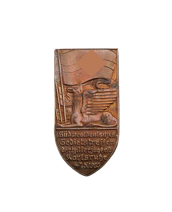 Abzeichen – HJ – Südwestdeutsches Gebietstreffen der Hitlerjugend Karlsruhe – 6.-7. 5. 1933