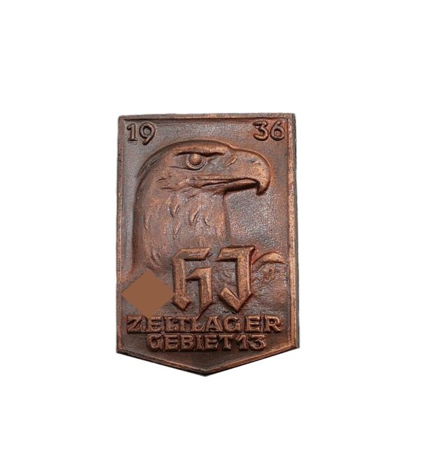 Abzeichen – HJ (Hitlerjugend) – Zeltlager - Gebiet 13 – 1936