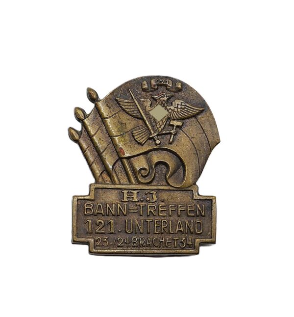 Abzeichen – HJ (Hitlerjugend) – Bann Treffen 121. Unterland – 23.-24. Brachet 34