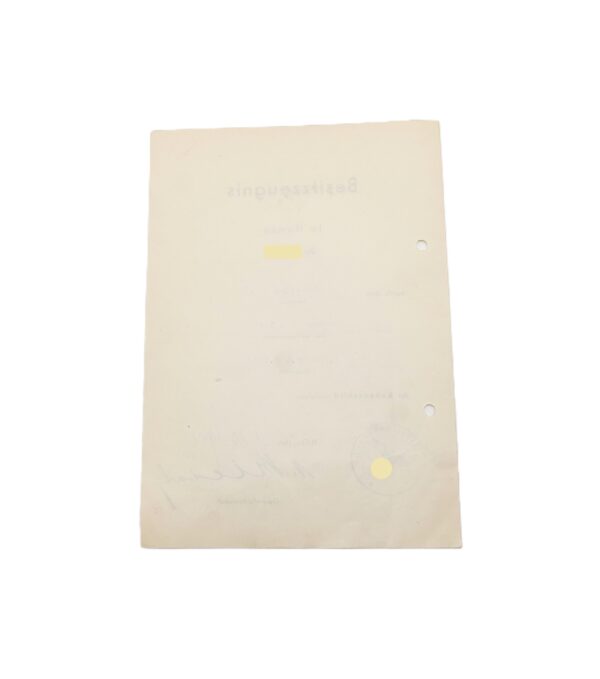 Besitzzeugnis Kubanschild – Für einen Gefreiten der 2./Nachr. Abt. 173 – Kuban – Ärmelschild – Schild – Urkunde – Verleihungsurkunde – Bild 2