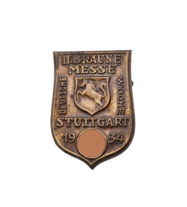 Abzeichen - 2. (II.) Braune Messe - Deutsche Woche - Stuttgart 1934