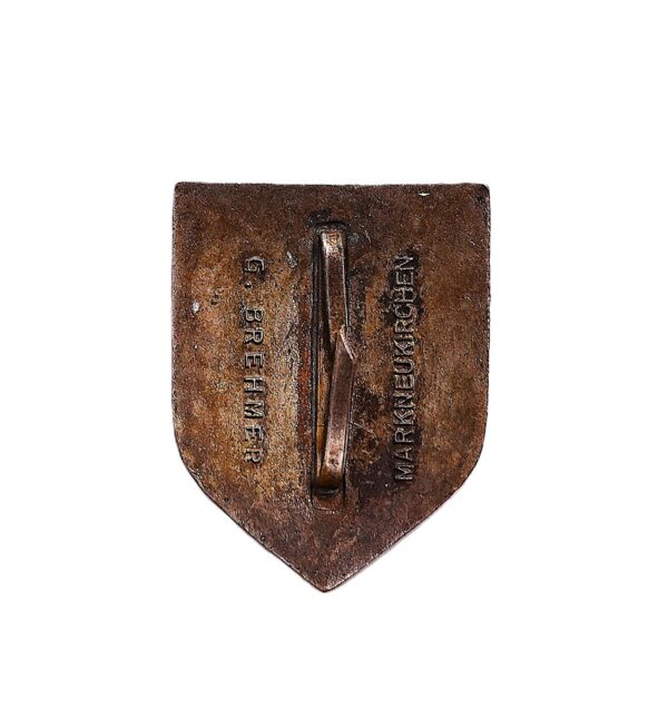 Abzeichen - RAD (Reichsarbeitsdienst) – Traditions Mützenabzeichen – Arbeitsgau XV – Sachsen - Hersteller G. Brehmer, Markneukirchen – Bild 2
