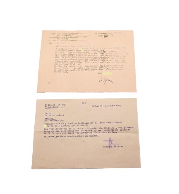 Verleihungsurkunde - Urkunde - Eisernes Kreuz - Verwundetenabzeichen Silber - SS Unterscharführer - 9. PZ. G.R. 23 Norge – Bild 6