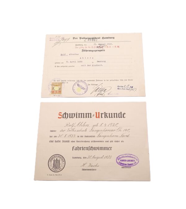 Verleihungsurkunde - Urkunde - Eisernes Kreuz - Verwundetenabzeichen Silber - SS Unterscharführer - 9. PZ. G.R. 23 Norge – Bild 7