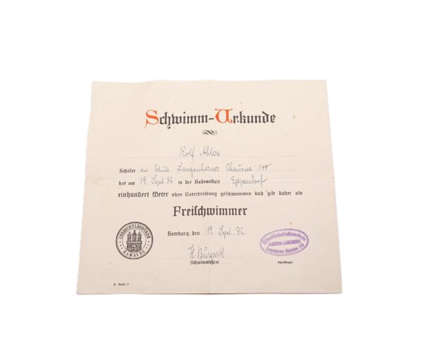 Verleihungsurkunde - Urkunde - Eisernes Kreuz - Verwundetenabzeichen Silber - SS Unterscharführer - 9. PZ. G.R. 23 Norge – Bild 8