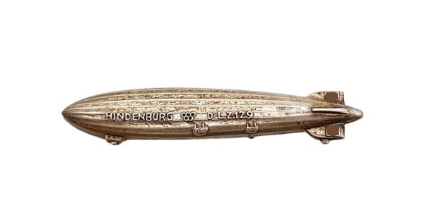 Abzeichen – Zeppelin - Hindenburg D - L. Z. 129 – Luftschiff - Mit den Olympischen Ringen - Olympia 1936 – Bild 2