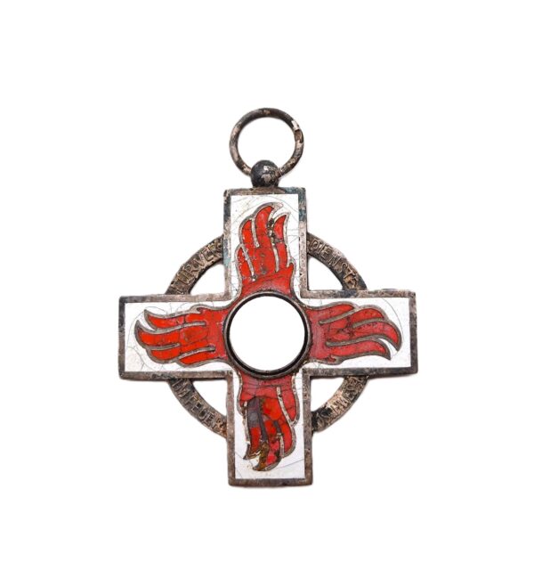 Reichsfeuerwehr (Feuerwehr) – Ehrenzeichen 2. Stufe - Hersteller 60 (Katz & Deyle, Pforzheim) - Bodenfund