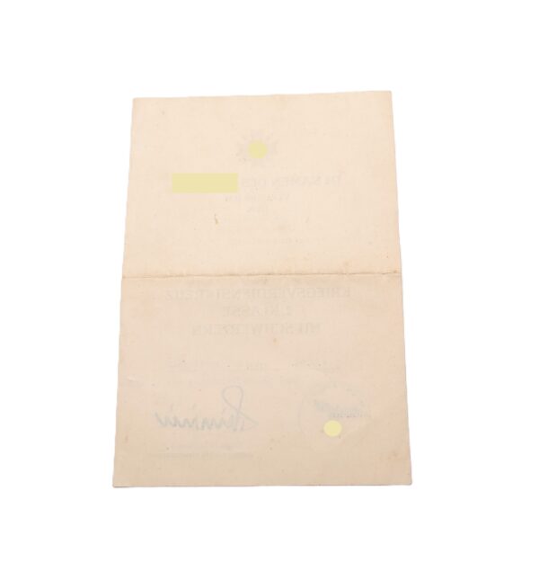 Urkunde zur Medaille Winterschlacht im Osten – Kriegsverdienstkreuz - Für einen Obergefreiten – Ortskommandantur 1/906 – WIO – KVK - Urkunde – Ostmedaille – Bild 5