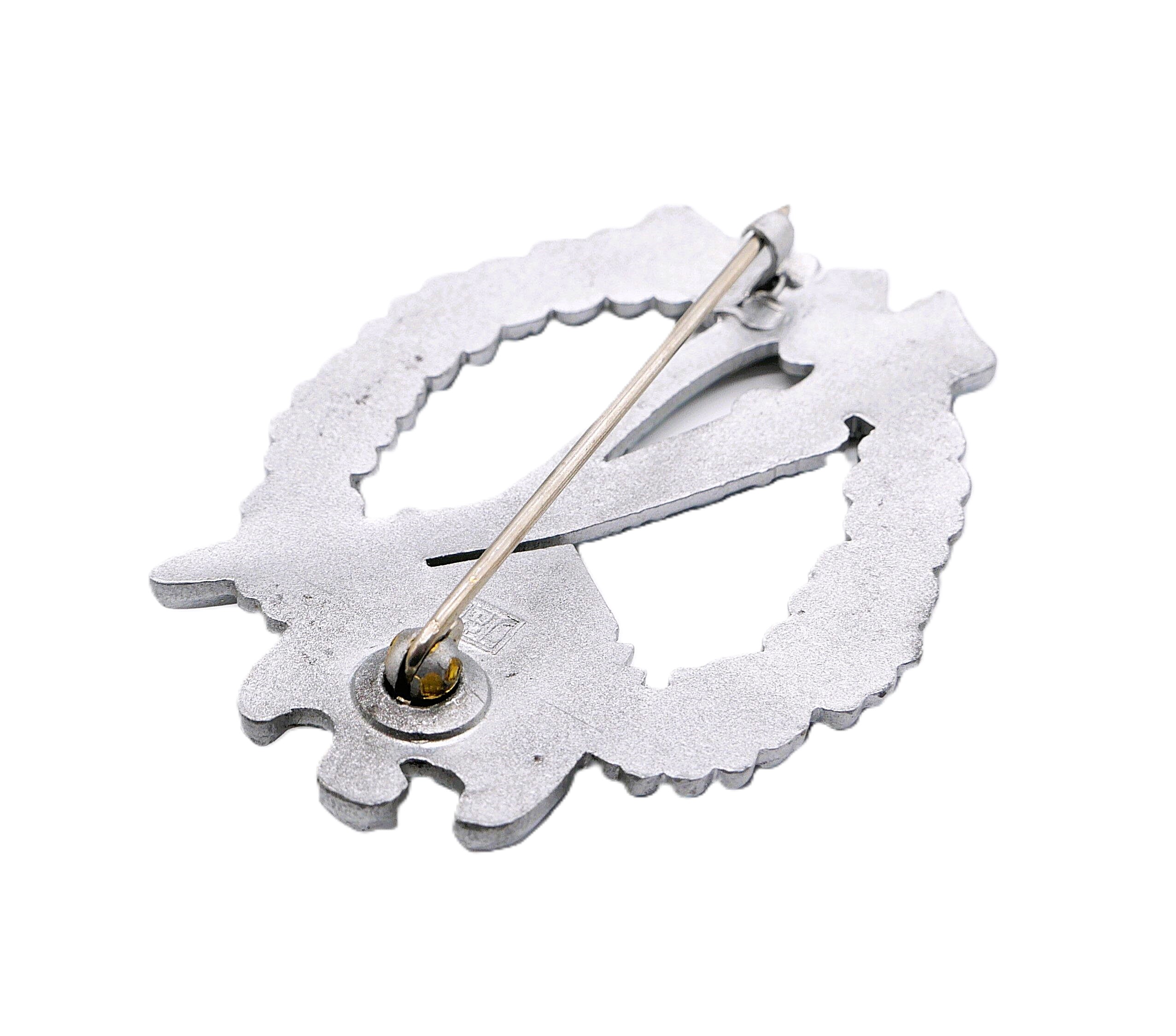 Infanterie Sturmabzeichen Silber – Mit der Schachtel - Hersteller JFS (Josef Feix & Söhne, Gablonz) – ISA - Ungetragen – Bild 7