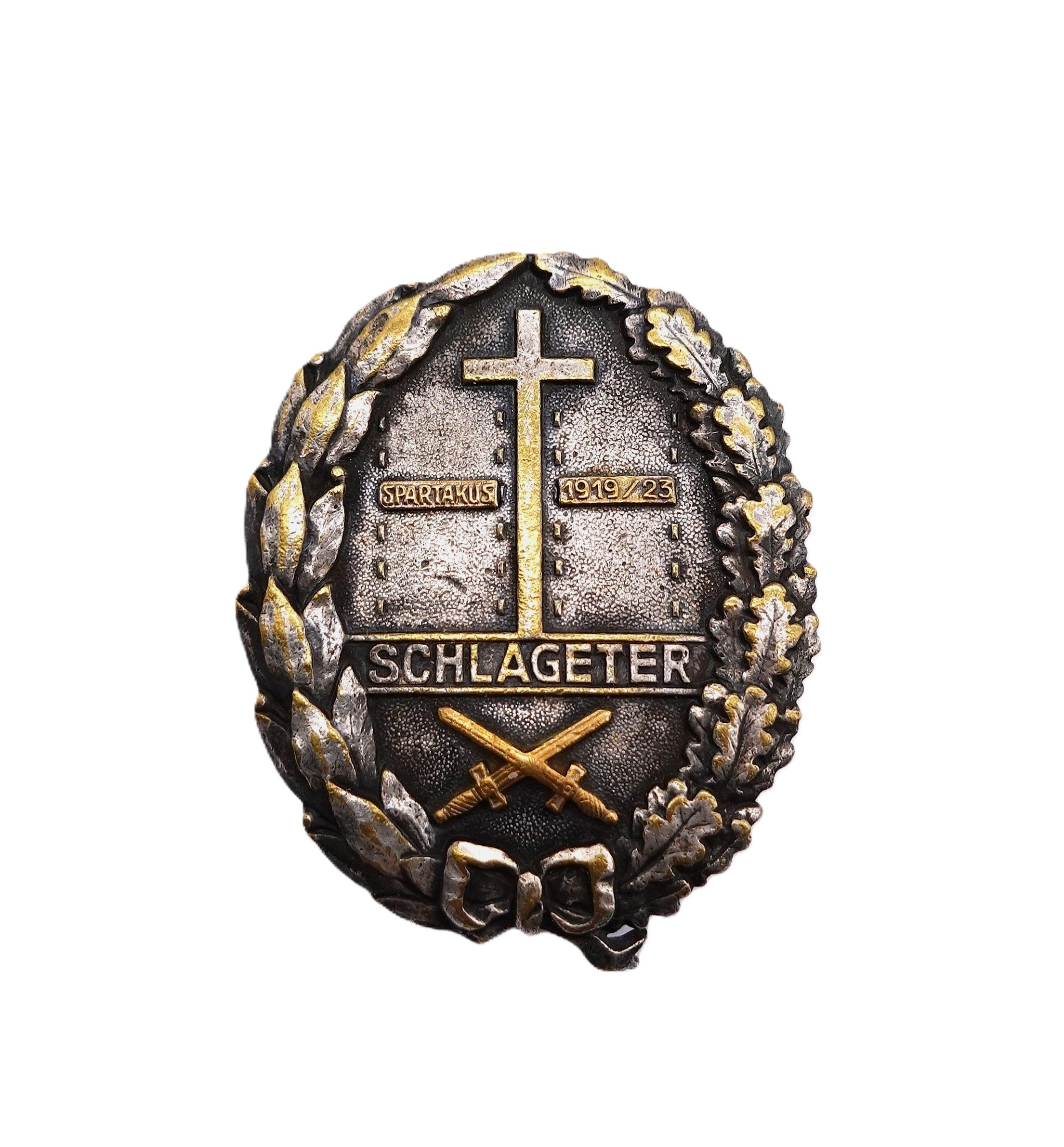 Schlageter Schild - 2. Form - Spartakus 1919/23 - Abzeichen und Ordenfabrik Paul Küst, Berlin SW 19