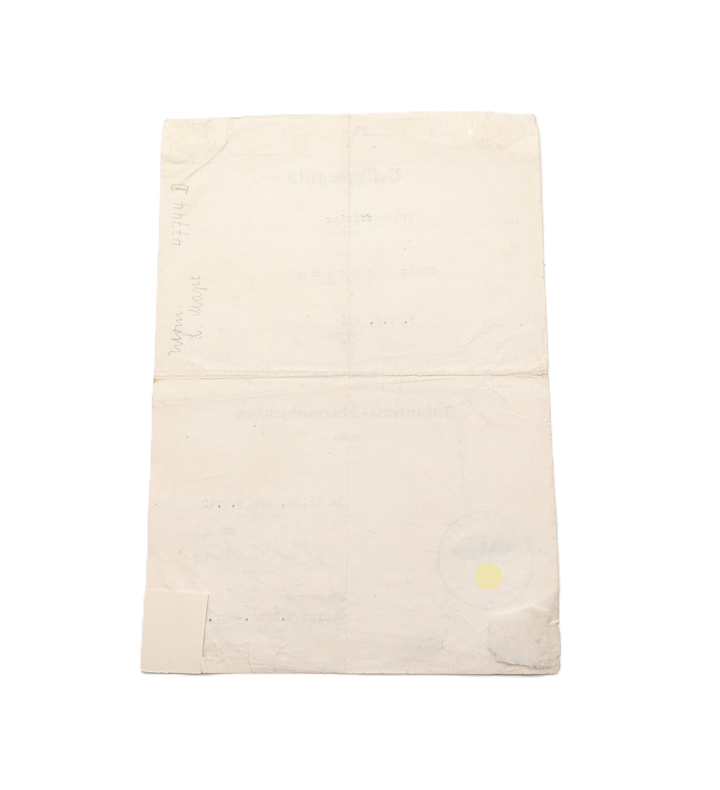 Besitzzeugnis - Infanterie Sturmabzeichen - 3./I.R. 436 - Unterschrift - OU - Generalmajor Werner von Eichstedt - ISA – Bild 2